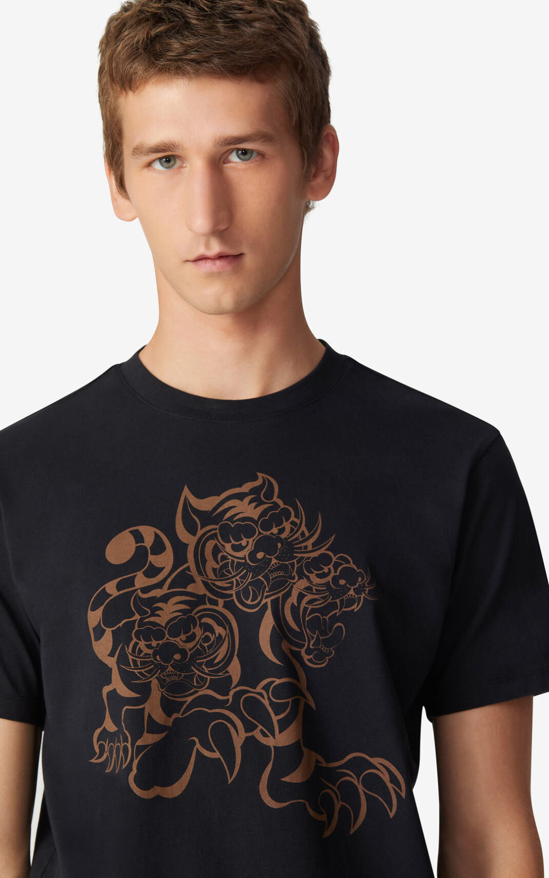 Kenzo x KANSAIYAMAMOTO Three Tigers T Shirt Herr | 67329-UTXY